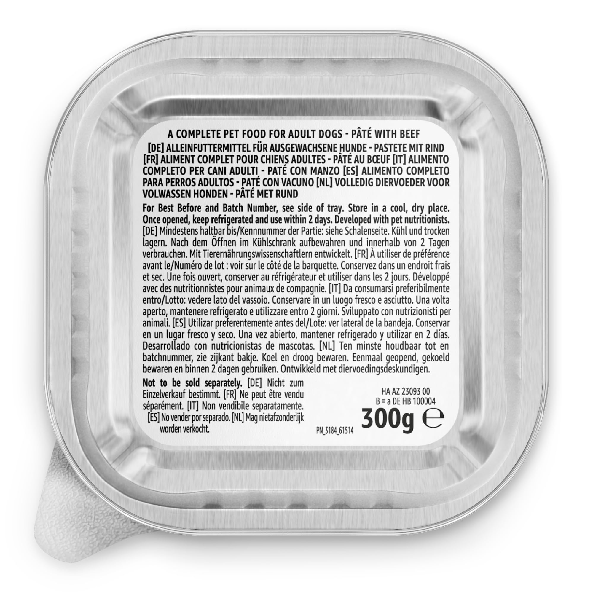 by Amazon Paté di Manzo Cibo Umido per Cani 300 g x10