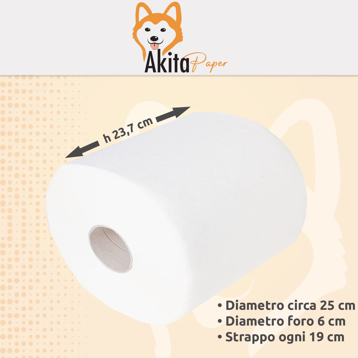 Akitaink rotoloni asciugatutto 2 veli 2 rotoli 800 strappi
