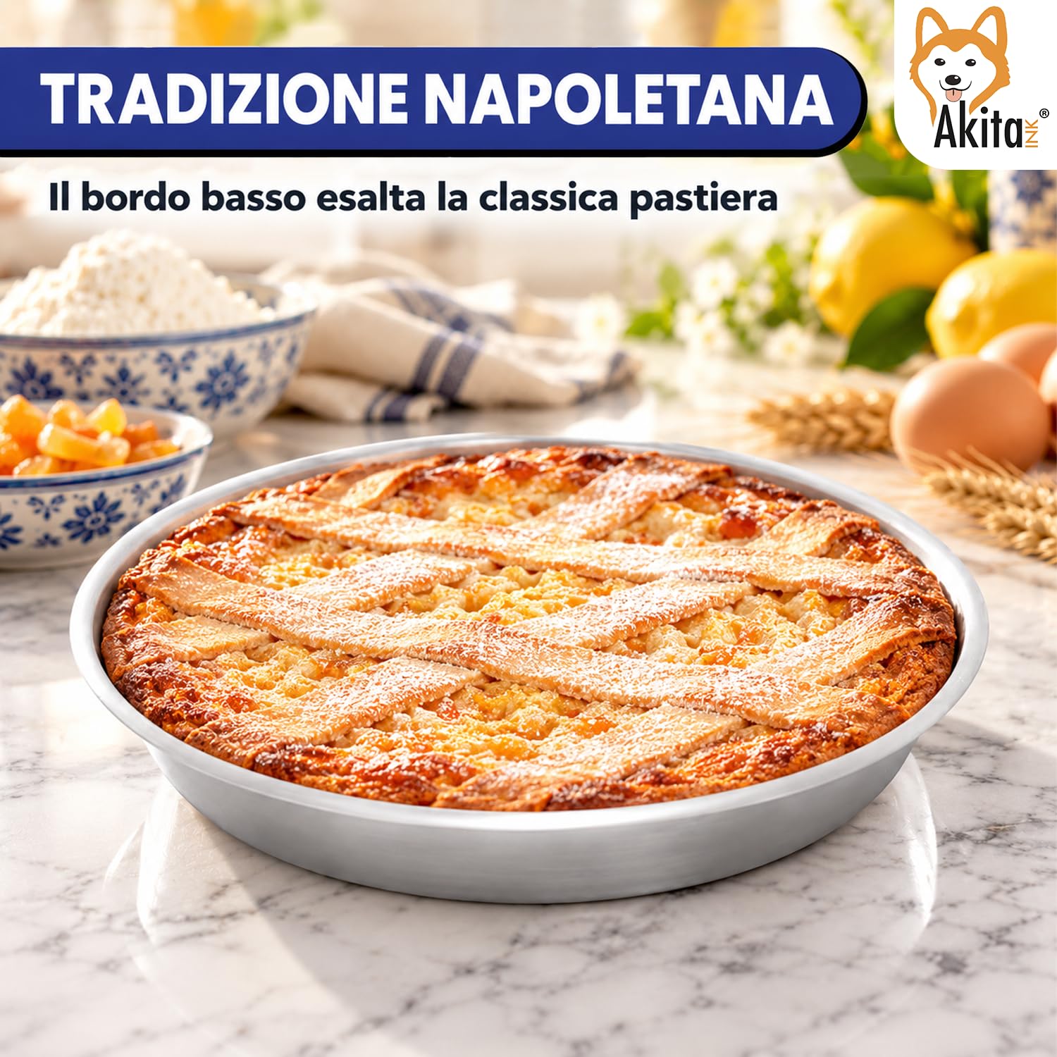 Akitaink Tortiera Conica Bassa H 4 cm 22 cm 2 pezzi