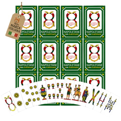 Akitaink Carte Napoletane Plastificate Set 12 Mazzi