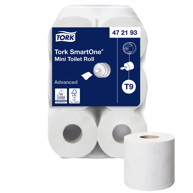 Tork SmartOne Mini 472193 T9 carta igienica 12 rotoli 2 veli