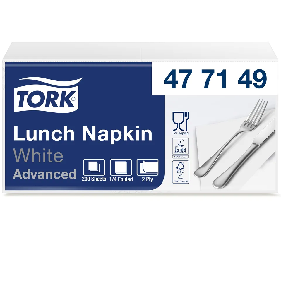 Tork tovagliolo pranzo bianco 33x33 cm 2 veli 200 pz