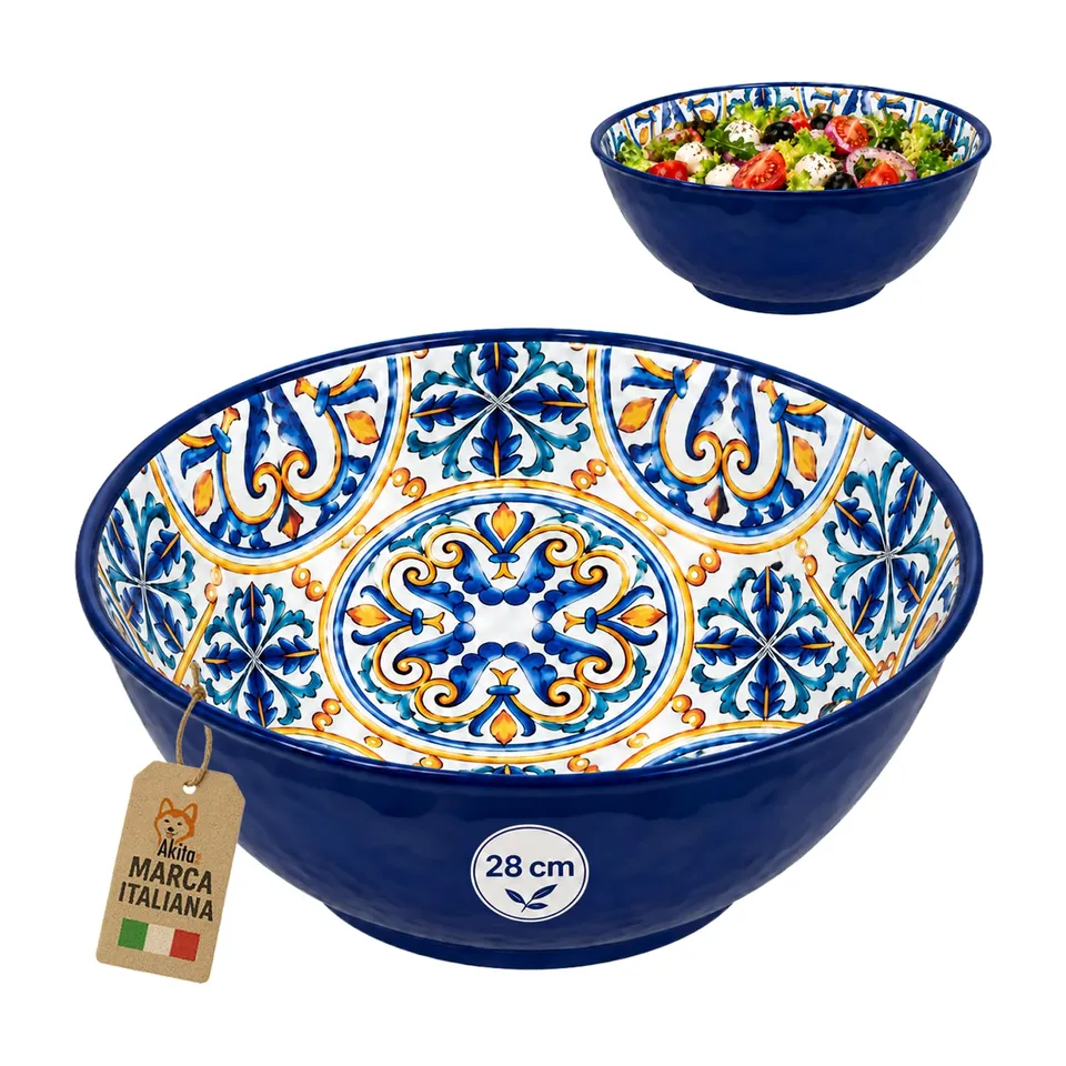 Akitaink Vietri insalatiera melamina 28 cm maiolica