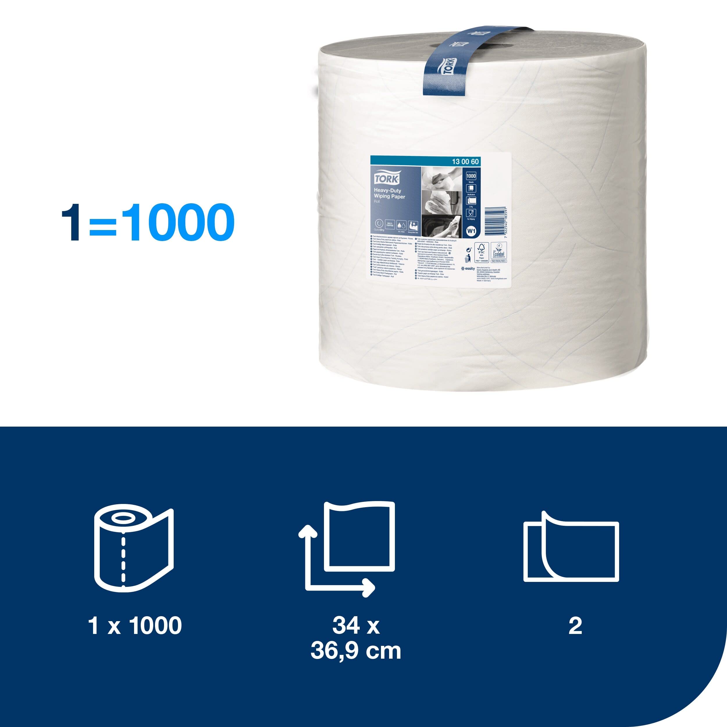 Tork QuickDry Premium 130060 carta asciugatura 2 veli 340 m