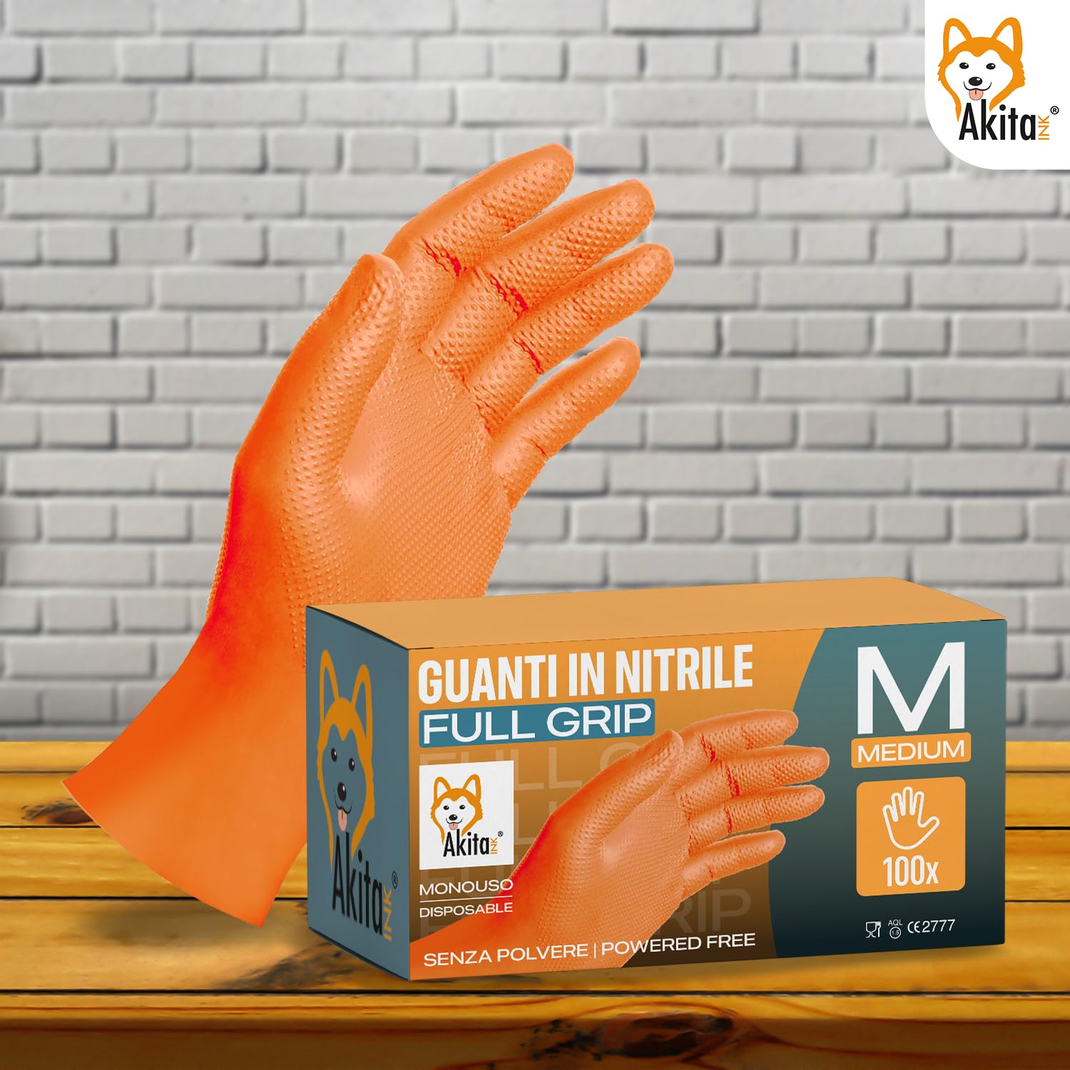 Akitaink Diamond guanti nitrile taglia L 100 pz extra