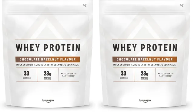 by Amazon Nutrition Proteine Whey Nocciola Cioccolato 2x1 kg