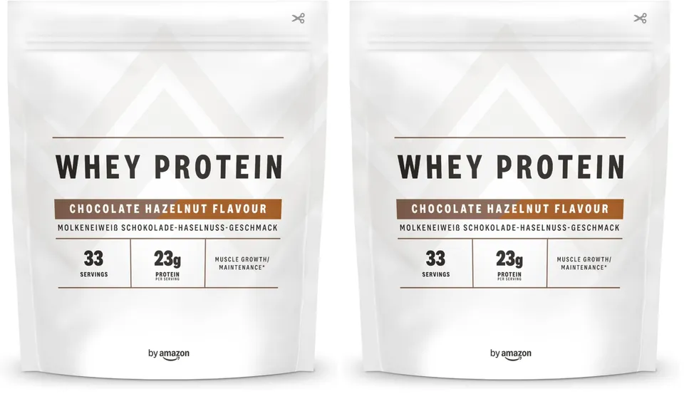 by Amazon Nutrition Proteine Whey Nocciola Cioccolato 2x1 kg