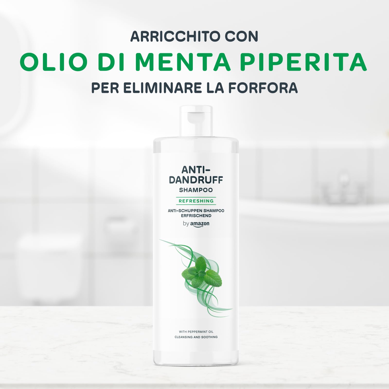 by Amazon Shampoo Antiforfora Menta 2x400 ml vegano