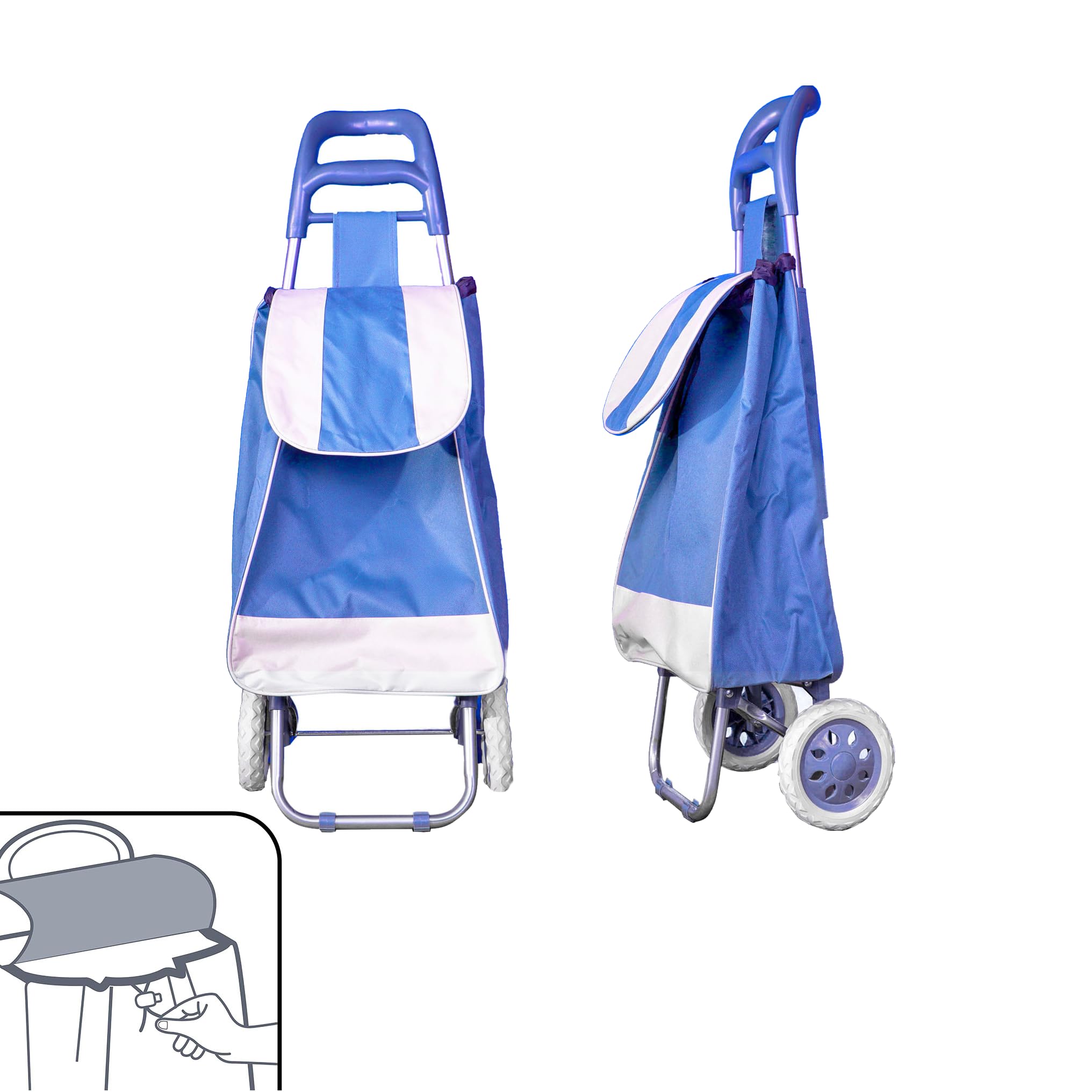 Akitaink Carrello Portaspesa 42L Trolley Antipioggia con Zip