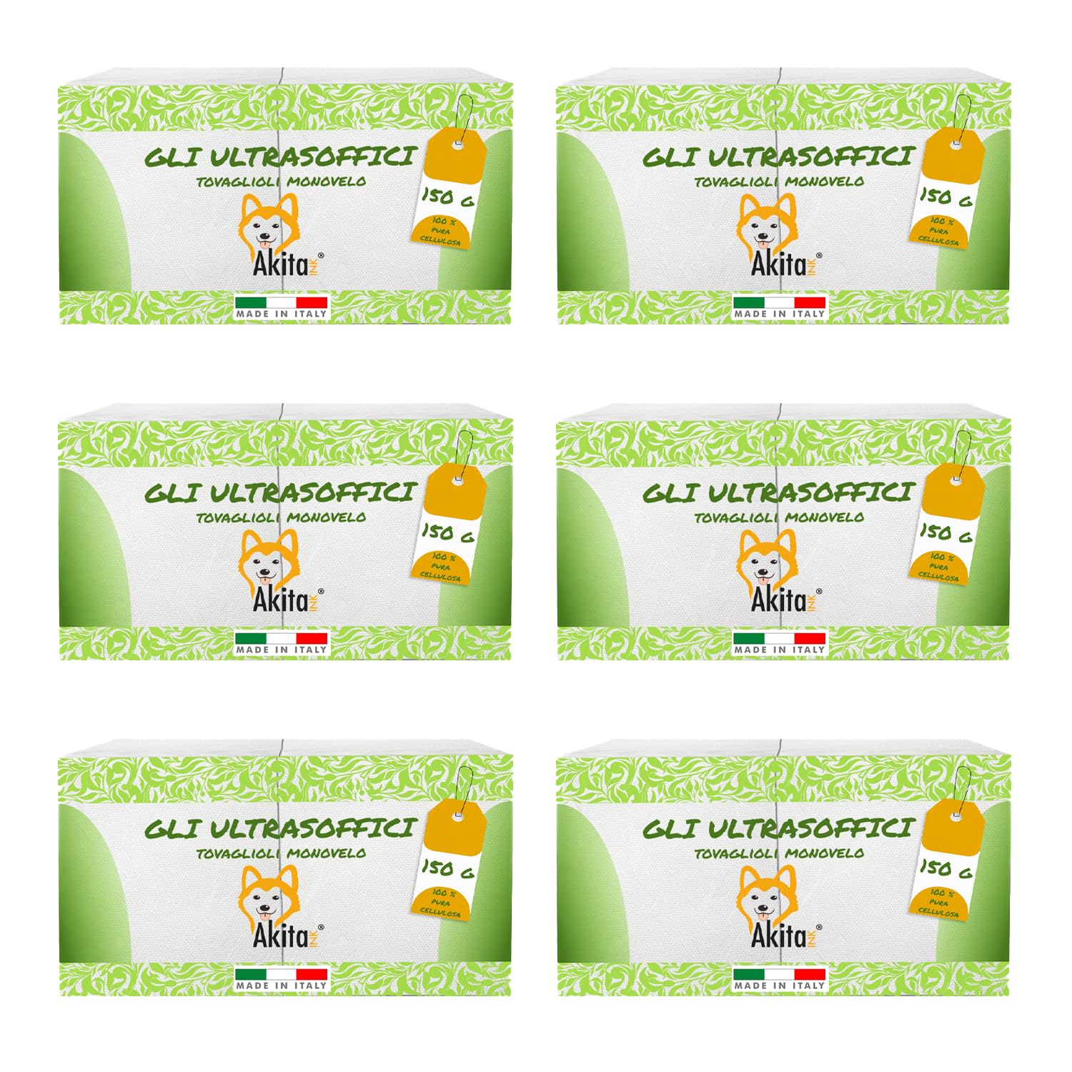Akitaink Tovaglioli Monovelo 1 Velo 850 Pezzi Decorati