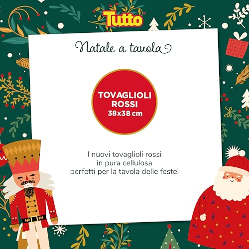 Tutto Natale a Tavola tovaglioli 900 pz rossi 38x38 2 veli