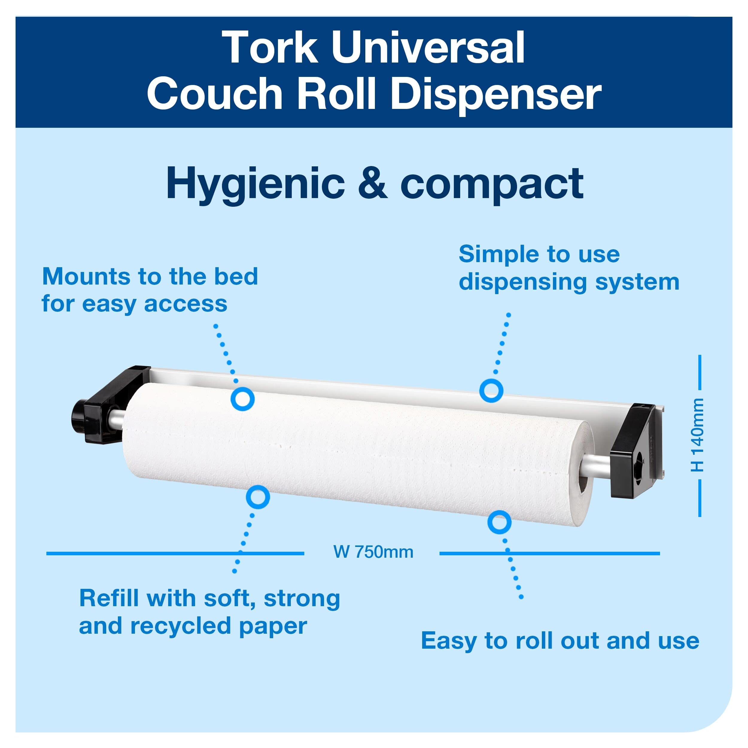 Tork 129184 Dispenser Lenzuolini C1 Nero 22x75x14 cm