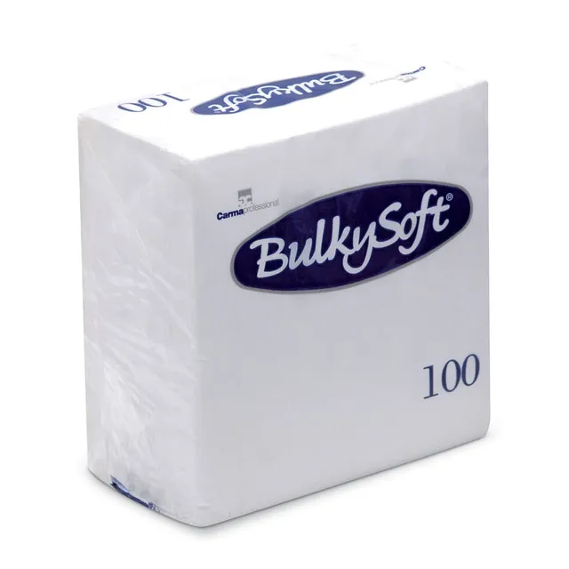 Bulkysoft tovaglioli 24x24 2 veli 100 pezzi bianchi