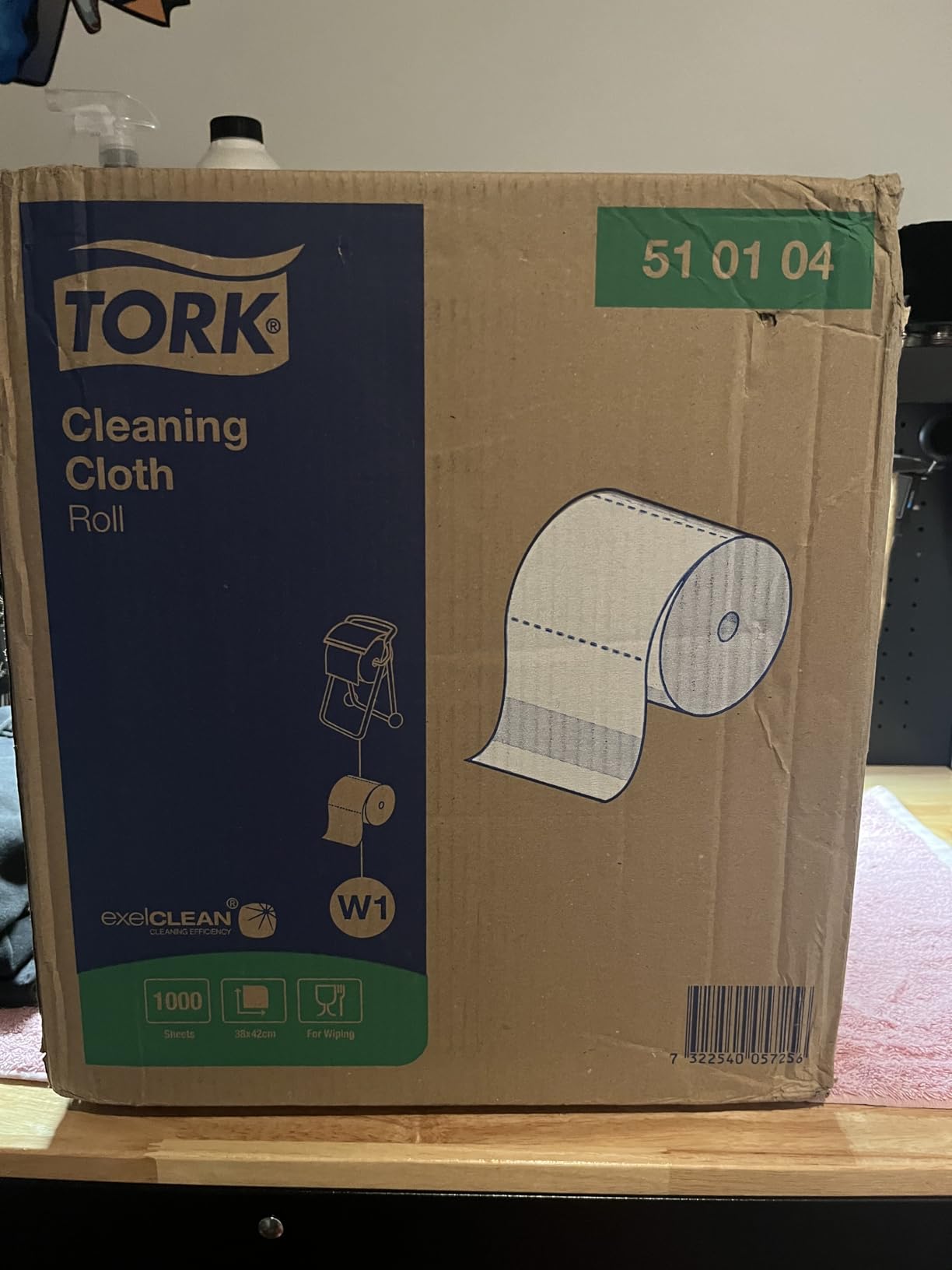 Tork 510104 panno pulizia rotolo 380m monovelo assorbente