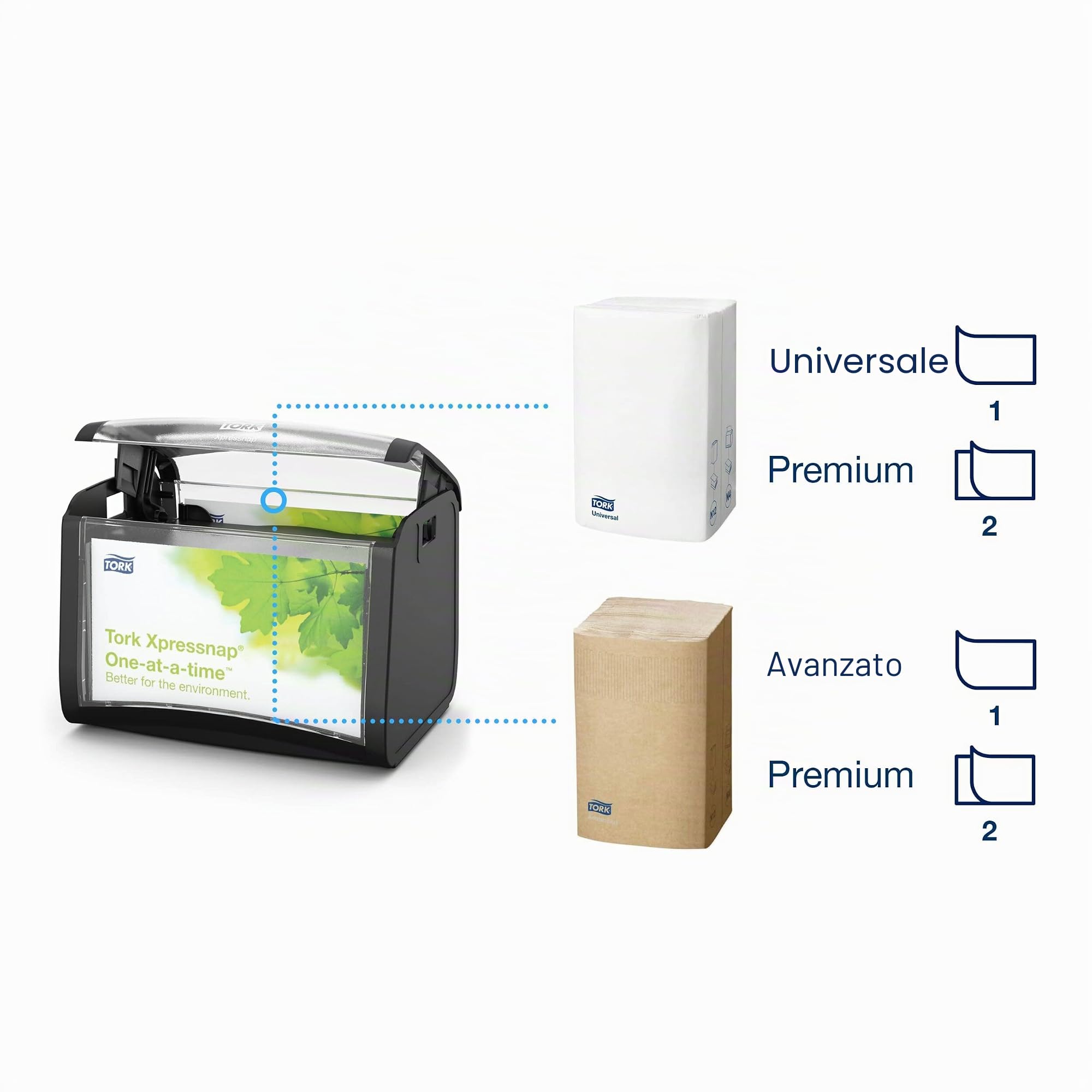 Tork Xpressnap 272611 dispenser tovaglioli tavolo nero N4