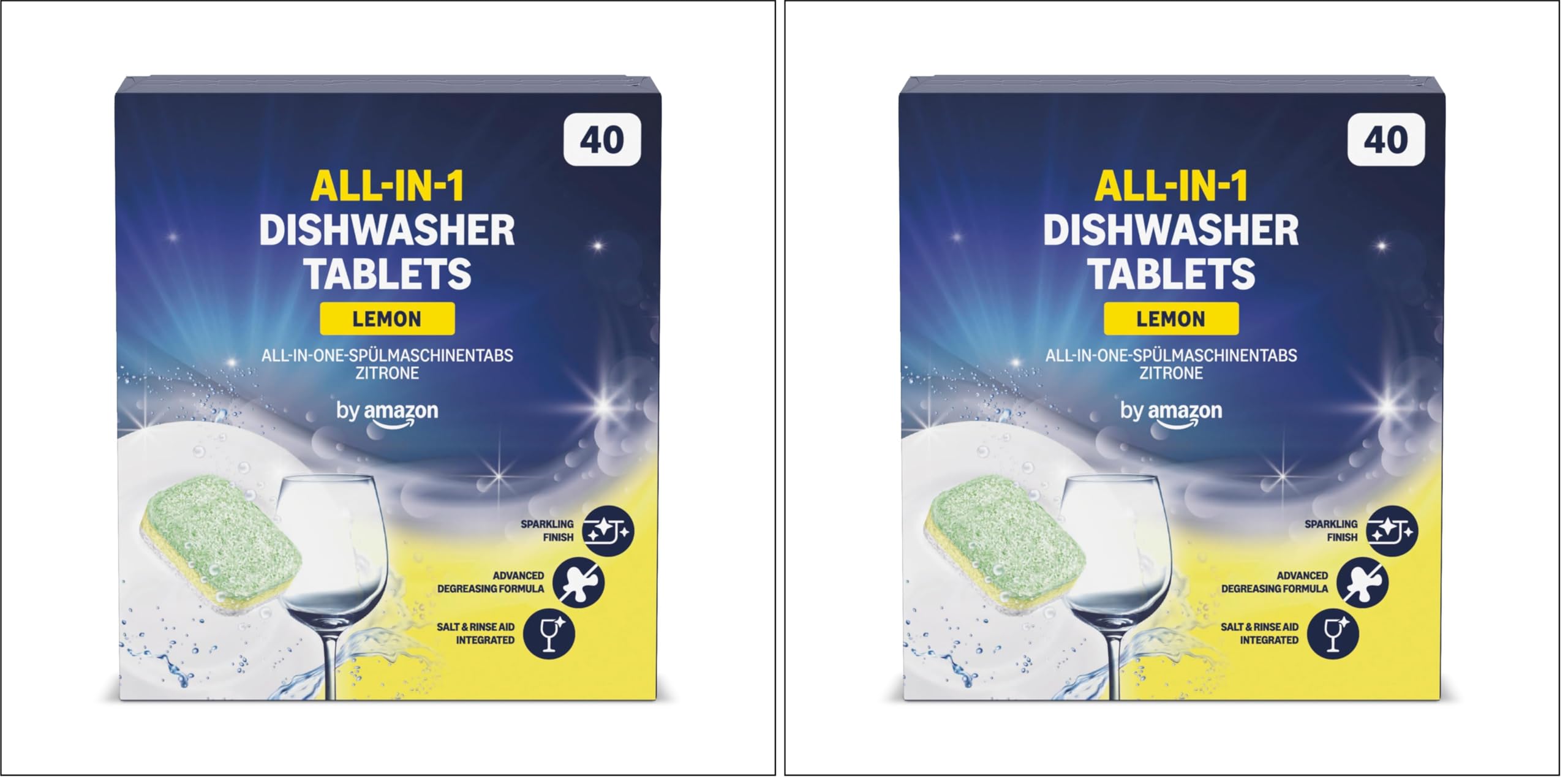 by Amazon All-in-One pastiglie lavastoviglie limone 40 pz