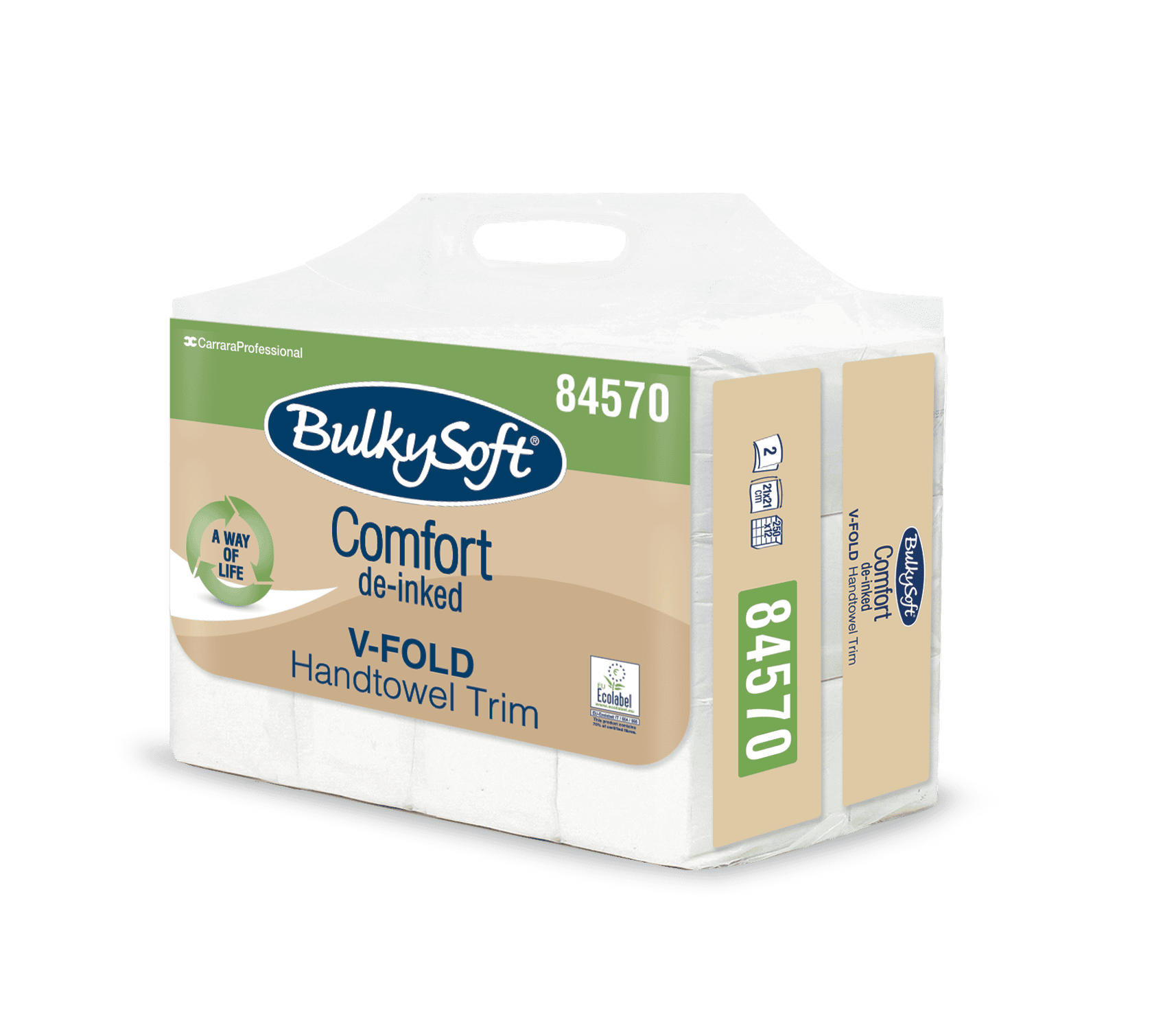Bulkysoft Comfort V-Fold 2V Trim asciugamani carta Easybag