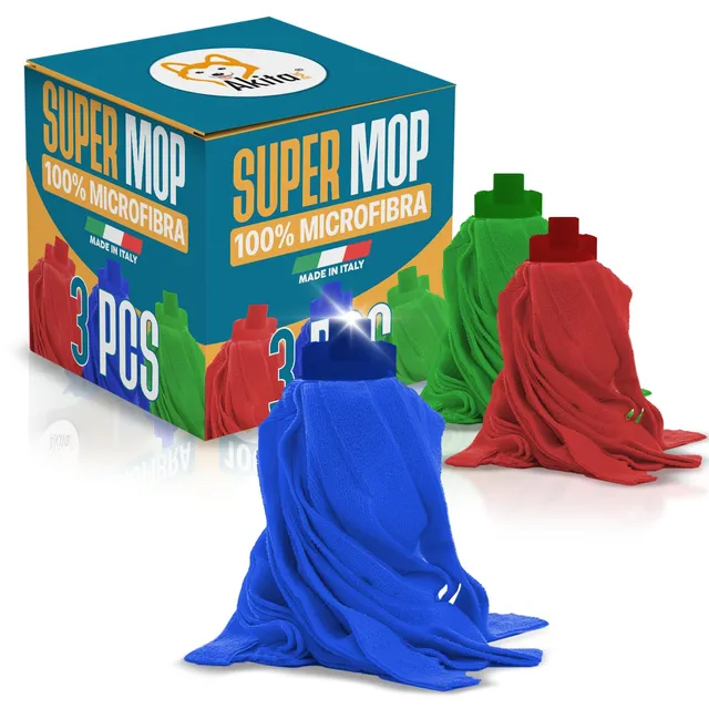 Akitaink MOP Super mocio microfibra 3 pezzi universale