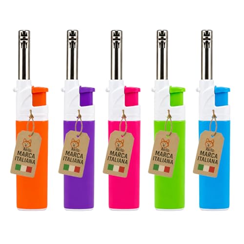 Akitaink Accendigas Ricaricabile Colorato Set 5 Pezzi BBQ