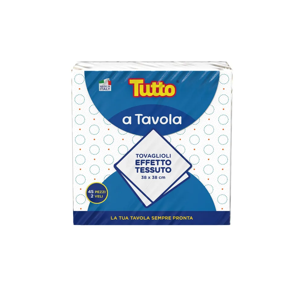 Tutto a Tavola tovaglioli 45 pz 38x38 cm 2 veli decorati