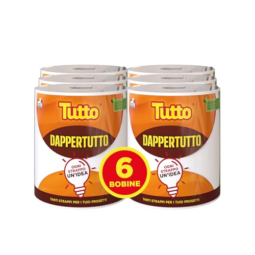 Tutto Dappertutto carta multiuso 2 veli 6 bobine x 400 strappi assorbente