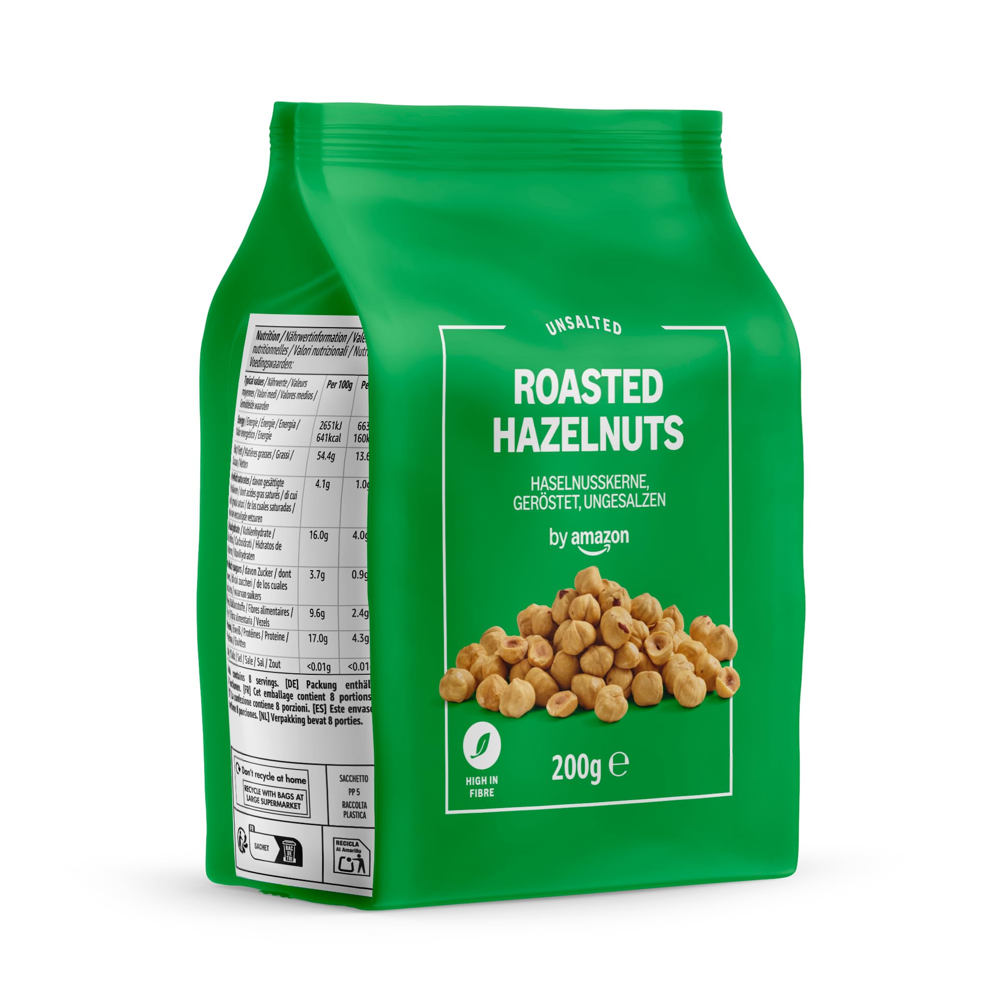 by Amazon Nocciole Tostate Non Salate 200g Ricche di Fibre