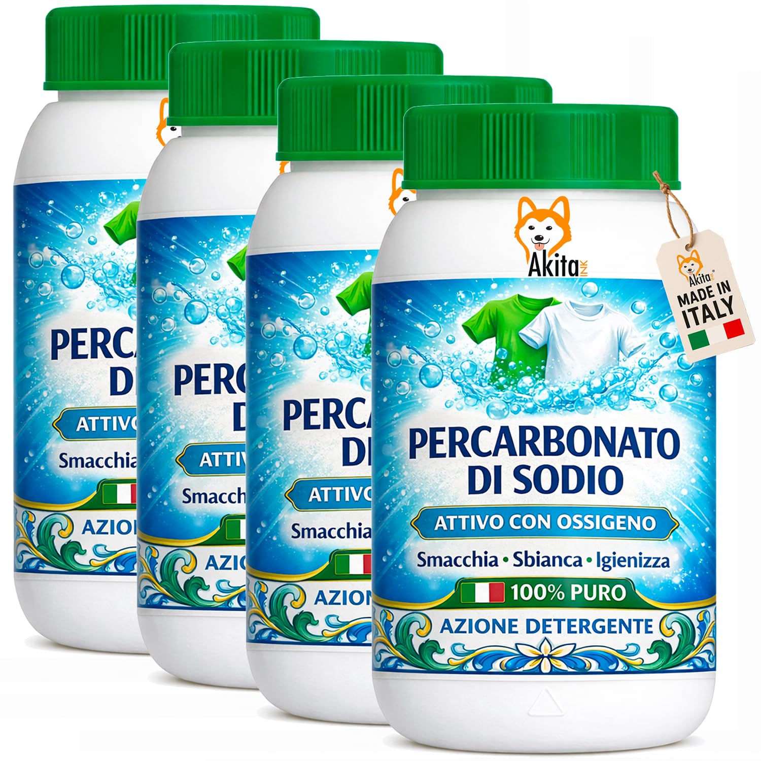 Akitaink Percarbonato di Sodio 1 Kg Sbiancante Bucato Puro
