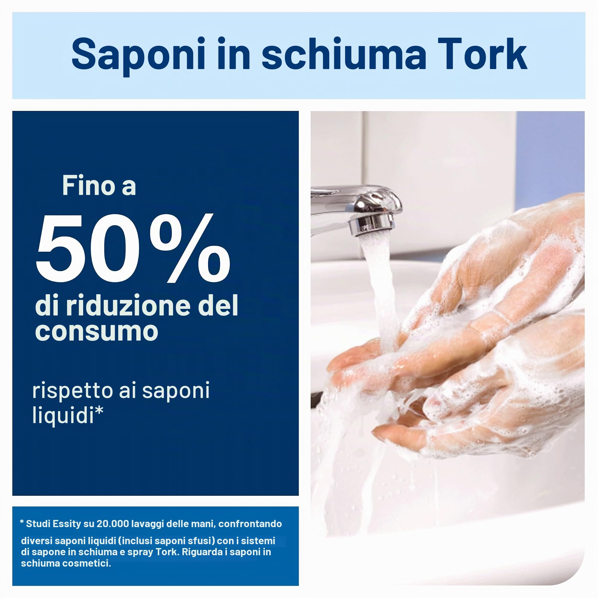 Tork 520701 sapone schiuma extra delicato 6x1L senza profumo