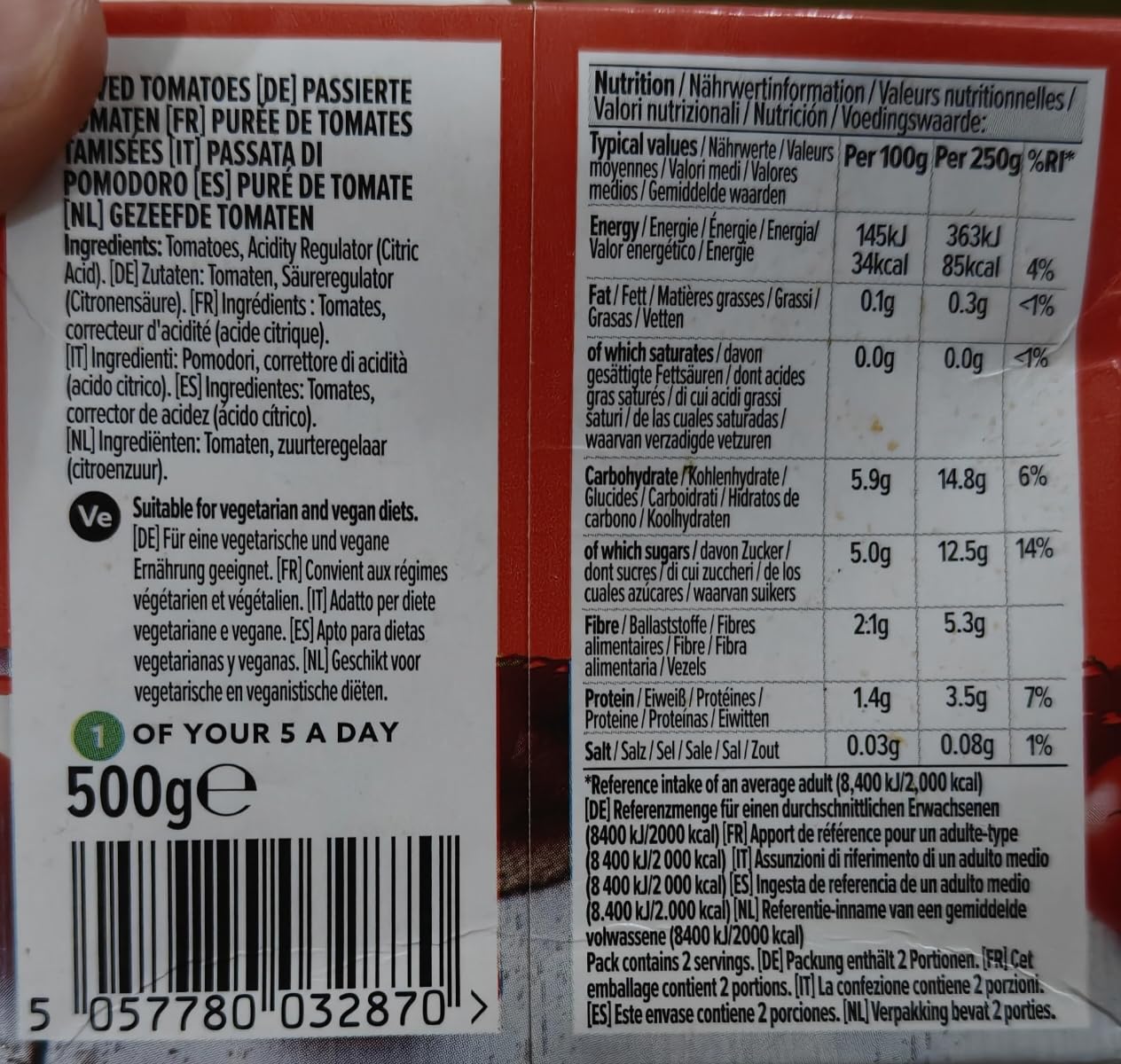 by Amazon Passata di Pomodoro Italiano 500 g Vegana