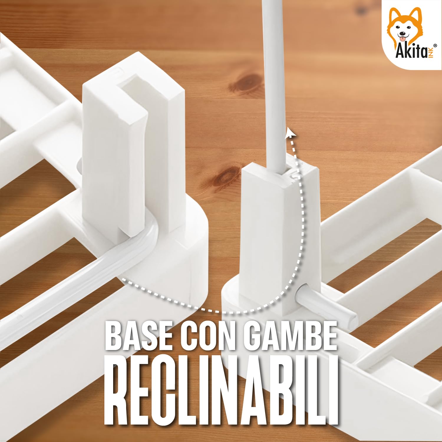 Akitaink scaffale portaspezie bianco impilabile set 4 pz