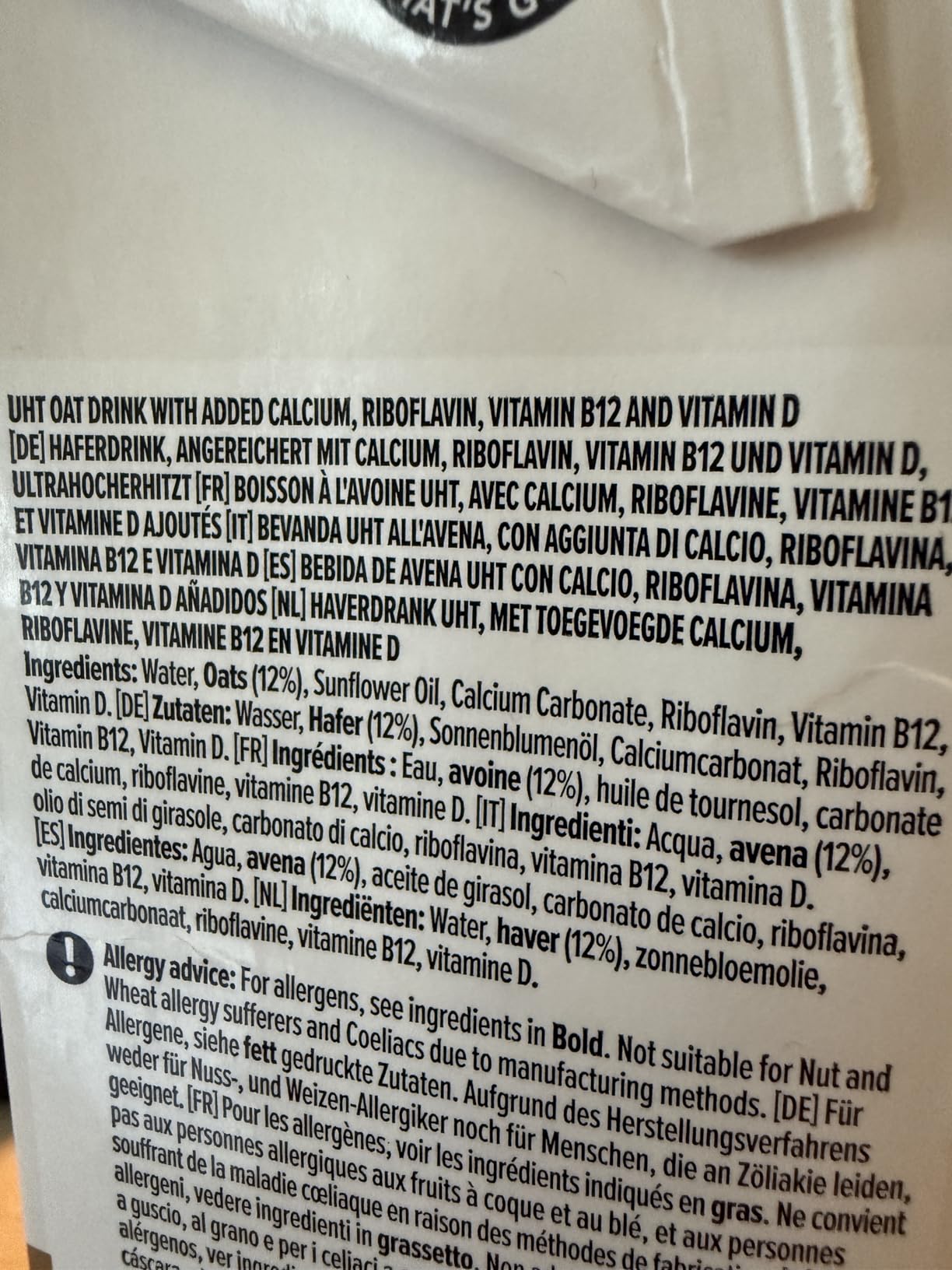 by Amazon bevanda avena UHT 6 x 1L con calcio
