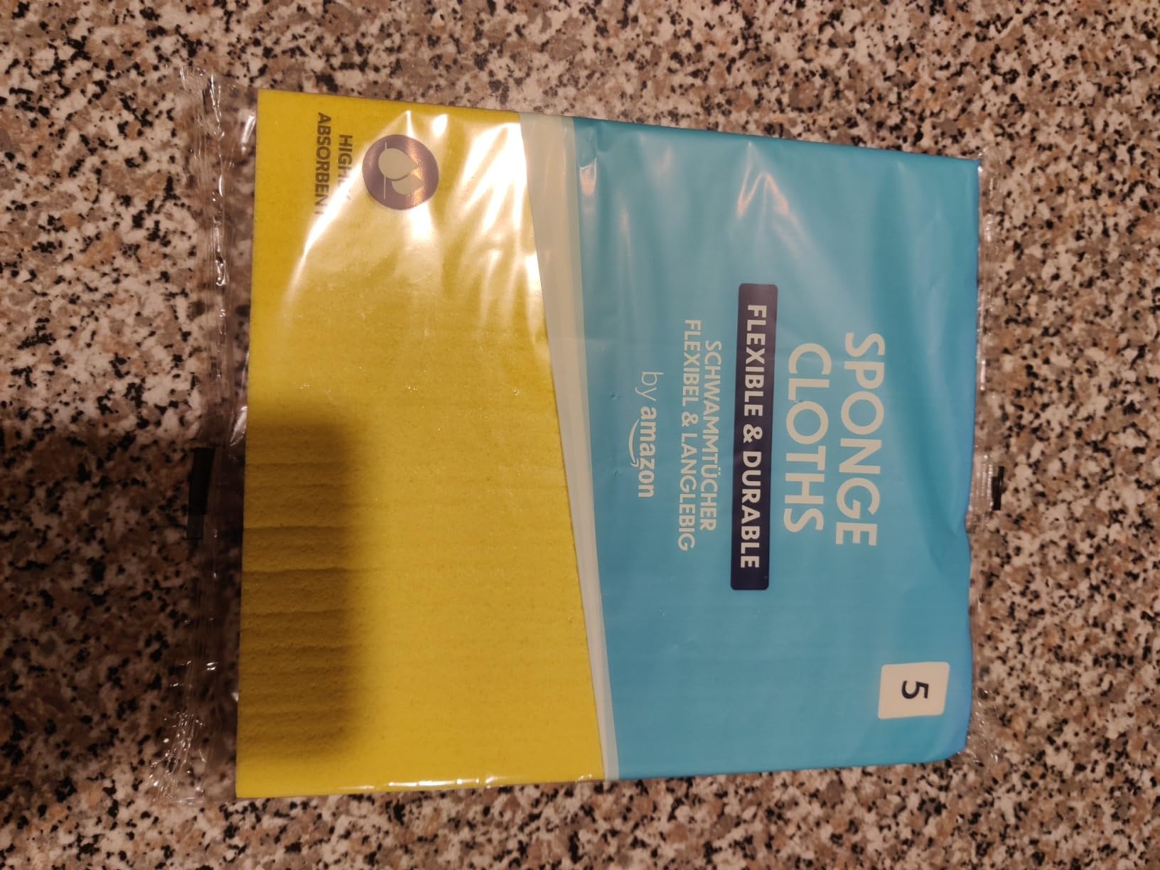 by Amazon panno spugna 5 pezzi 20x18 cm colori misti