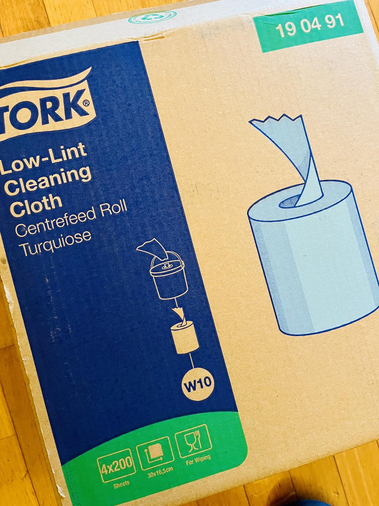 Tork Low-Lint Panno Pulizia W10 Turchese 4x200 strappi