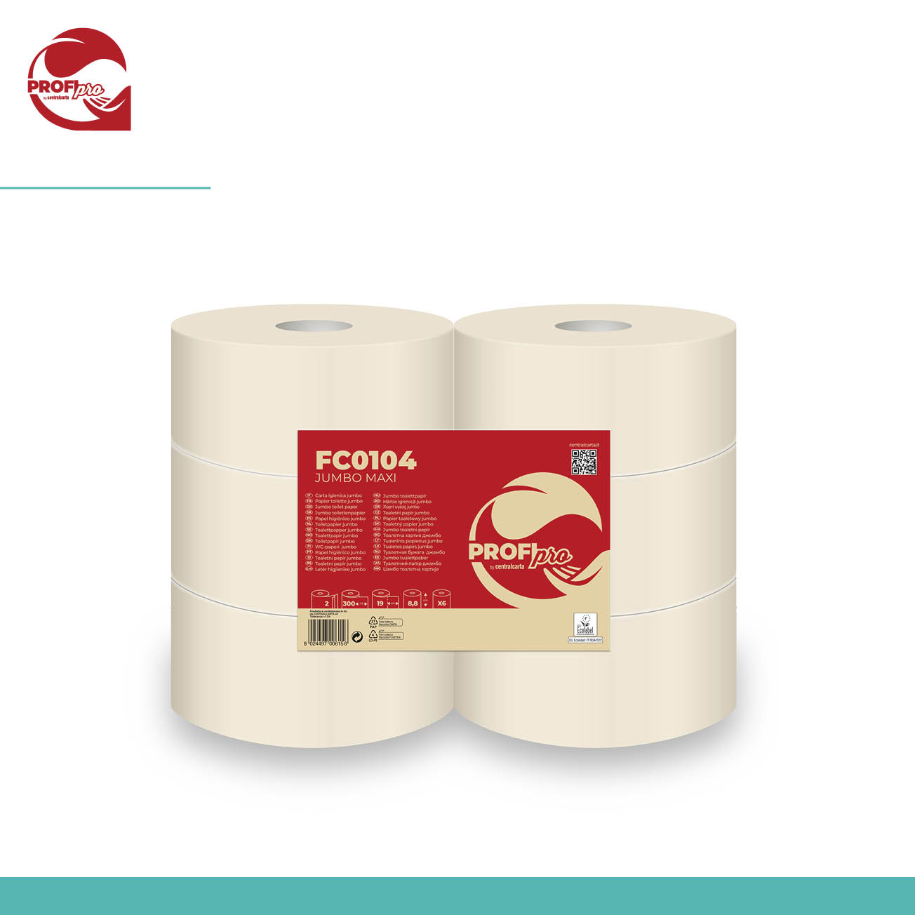 Centralcarta Profipro 300 carta igienica jumbo professionale