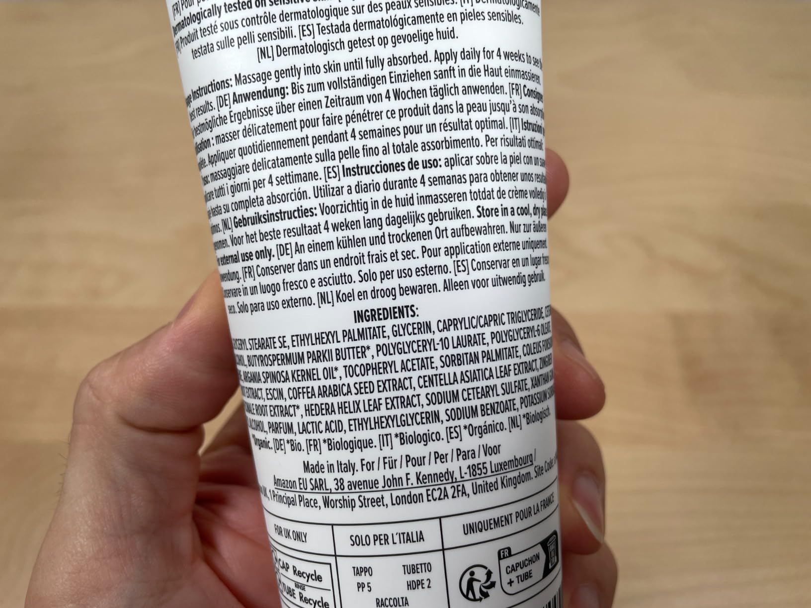 by Amazon crema corpo anticellulite 2x250 ml pelle matura