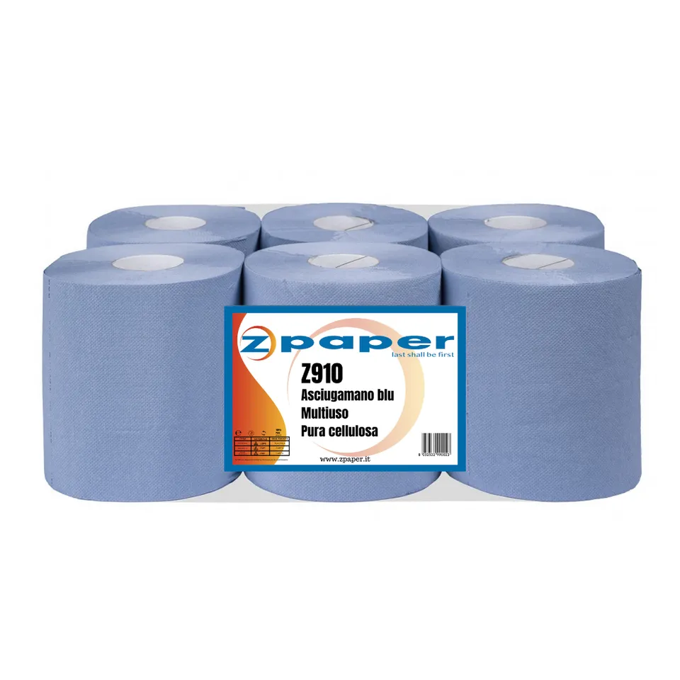 Zpaper Z910 Asciugamani Carta Blu 6 Rotoli 2 veli