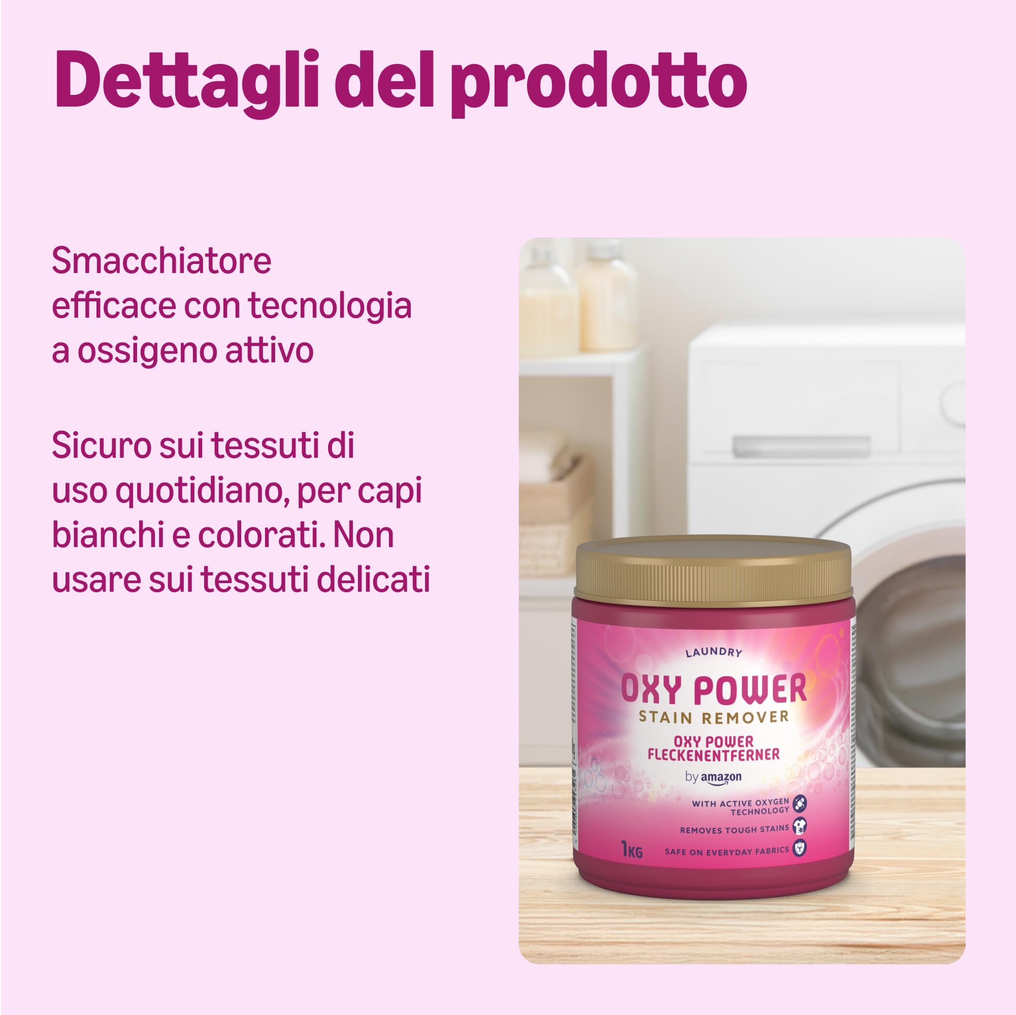 by Amazon Oxy Power smacchiatore in polvere 1kg
