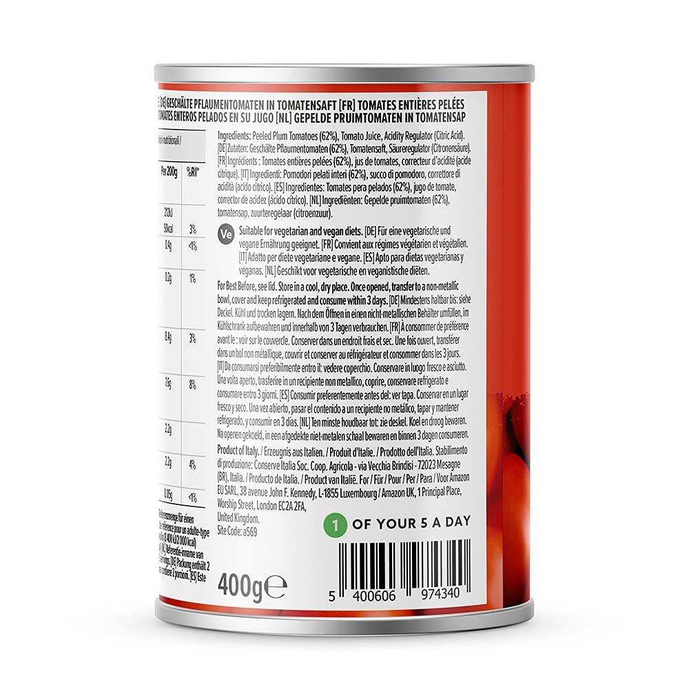 by Amazon pomodori pelati interi italiani 400 g