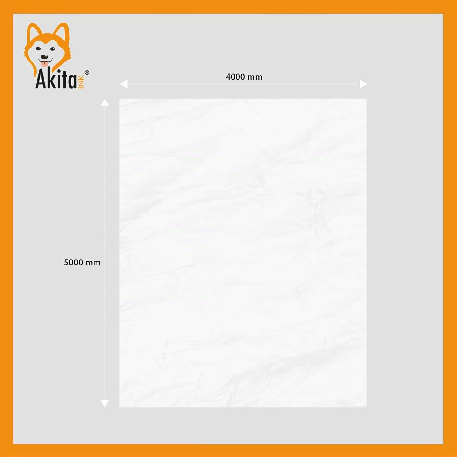 Akitaink telo copritutto 4x5 m 12 pezzi trasparente