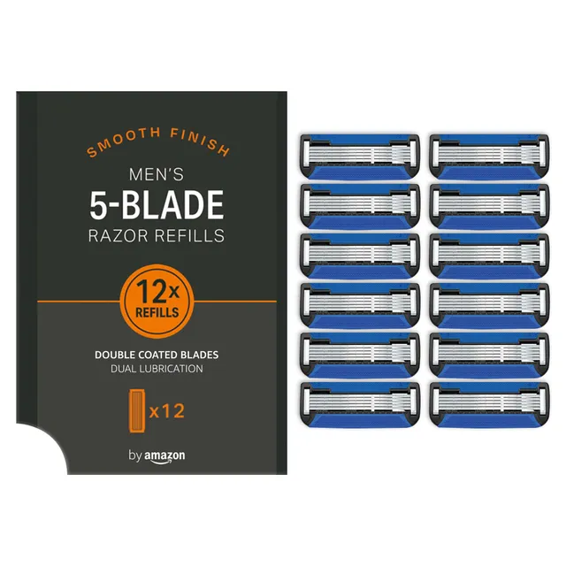 by Amazon ricariche rasoio uomo 5 lame 12 pezzi pelli sensibili