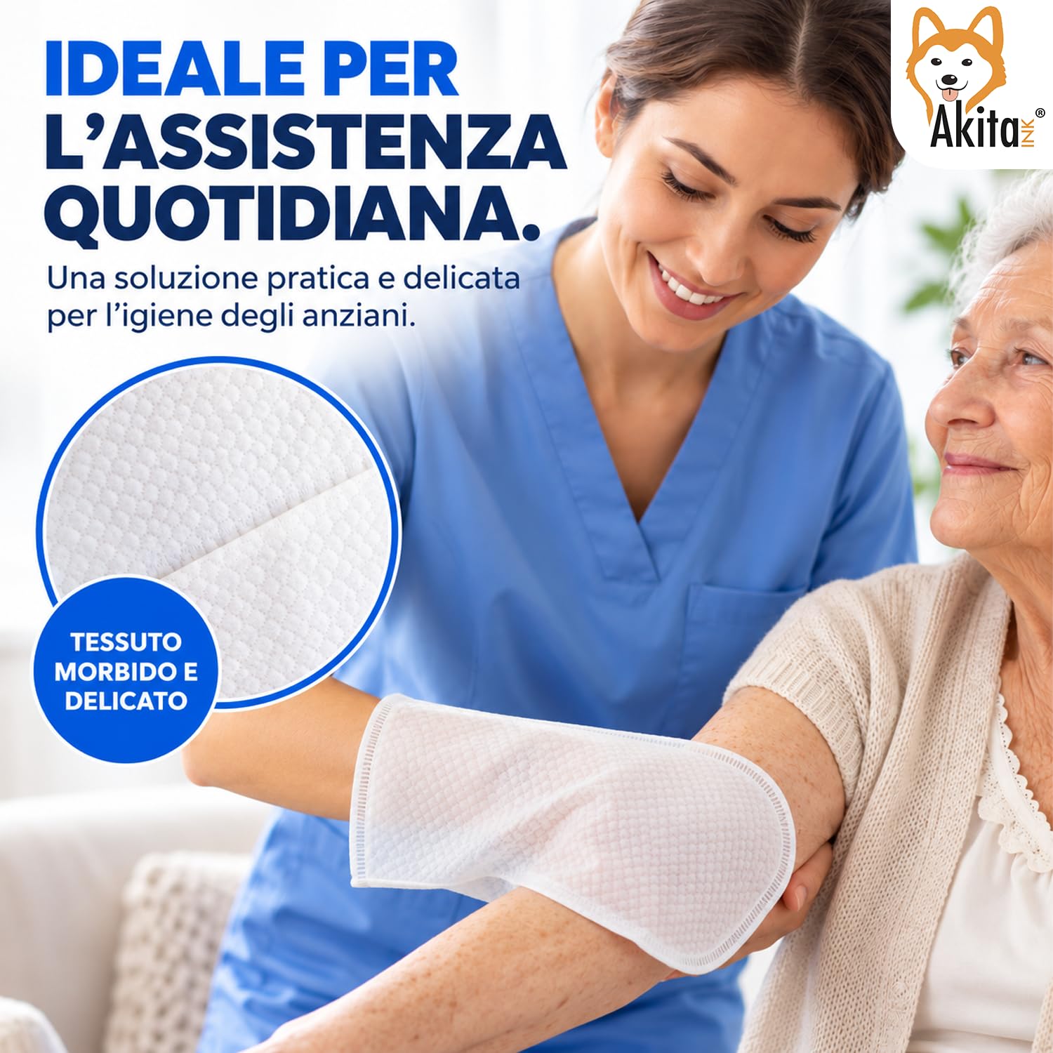 Akitaink Guanti Saponati Aloe e Camomilla 24 pezzi
