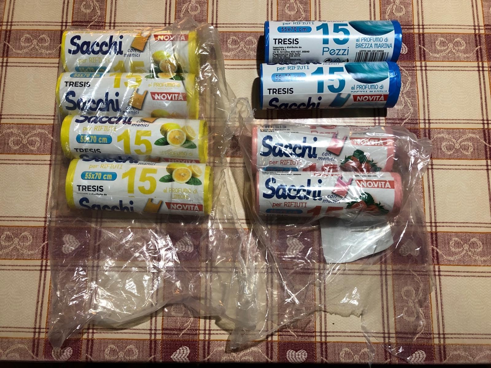 Akitaink sacchi spazzatura 45L 120 pz profumati antiforo