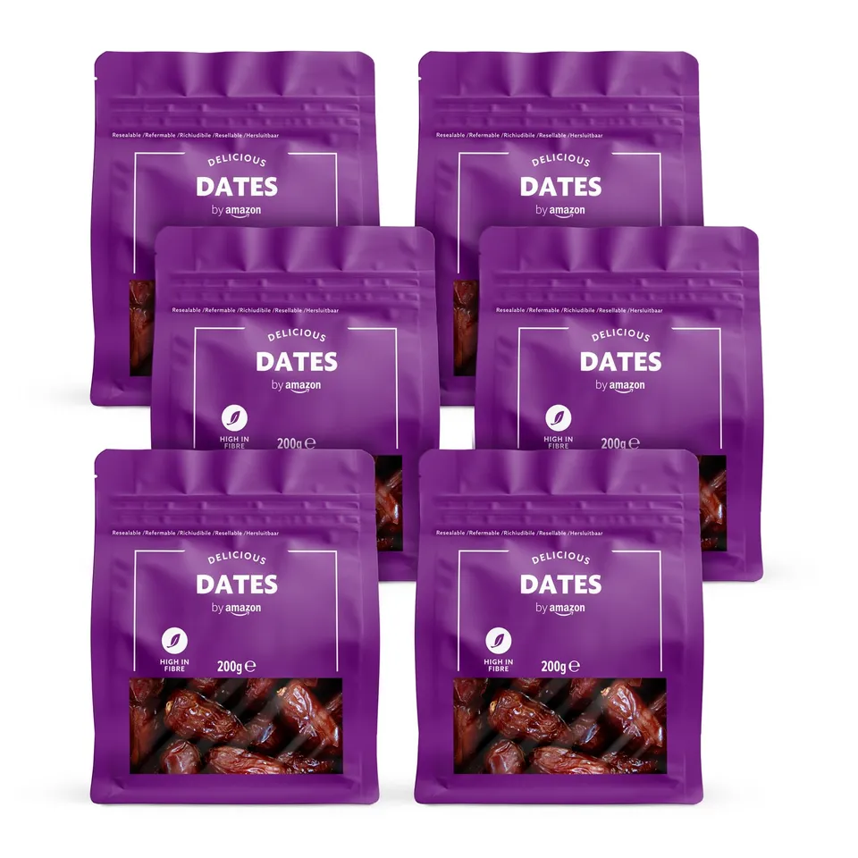 by Amazon Datteri Secchi Snocciolati 6x200 g