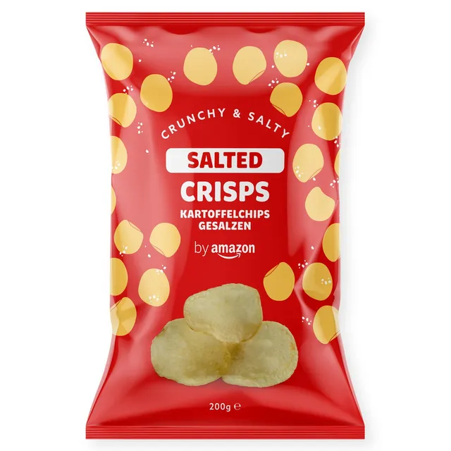 by Amazon Patatine Fritte Salate 200 g Confezione da 1 croccanti