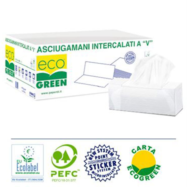 Cesa Carta Eco piegati a V asciugamani piegati