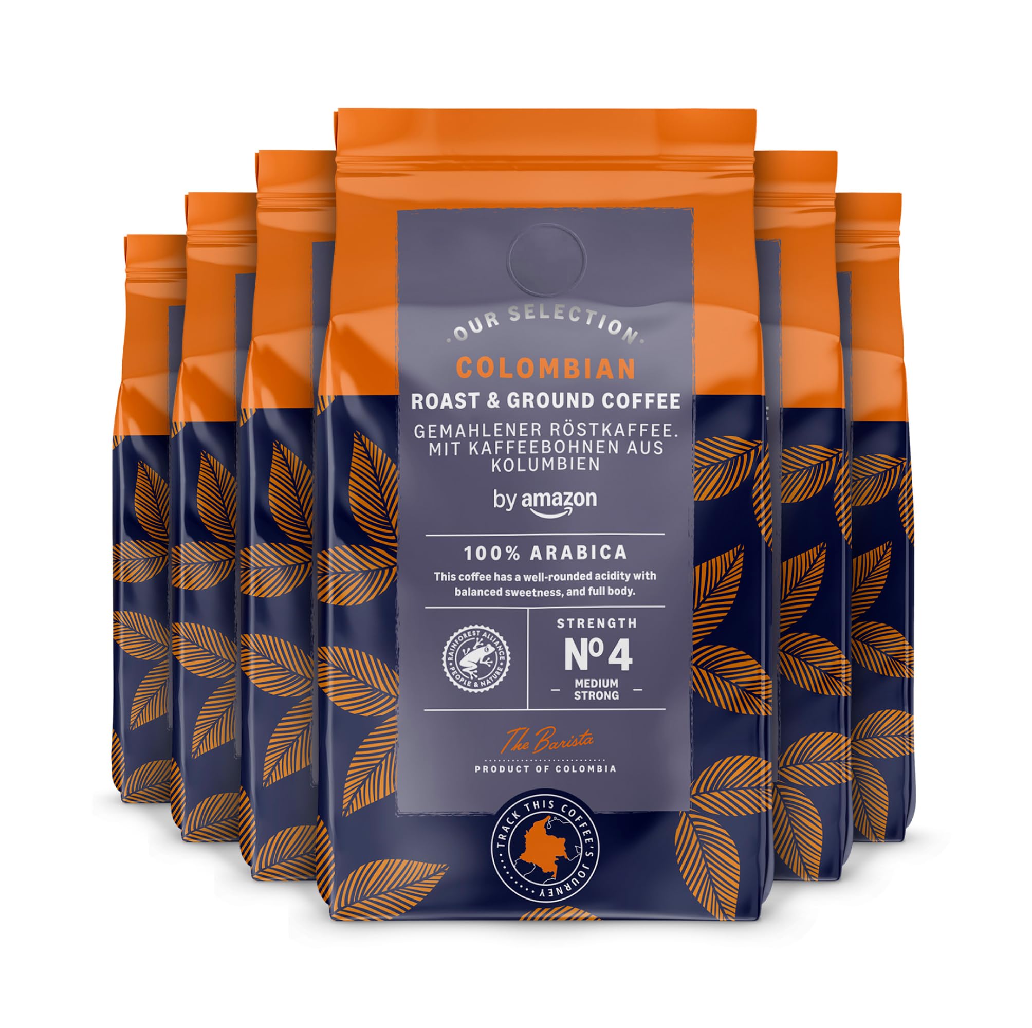 by Amazon Caffè Macinato Brasiliano 6x227g 100% Arabica