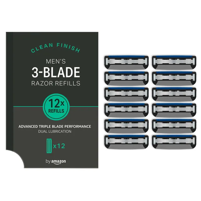 by Amazon Ricariche rasoio uomo 3 lame 12 pezzi aloe