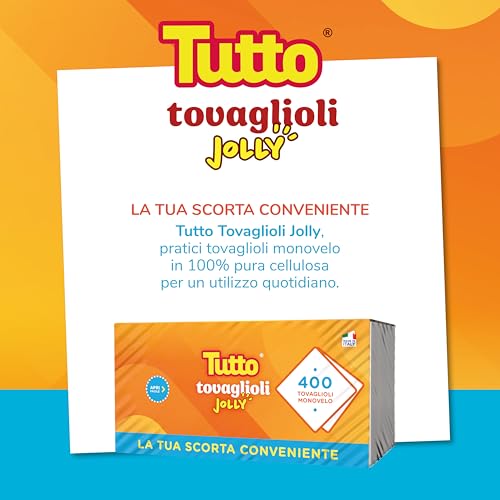 Tutto Jolly tovaglioli monovelo 30x30 scorta 8x400 pezzi