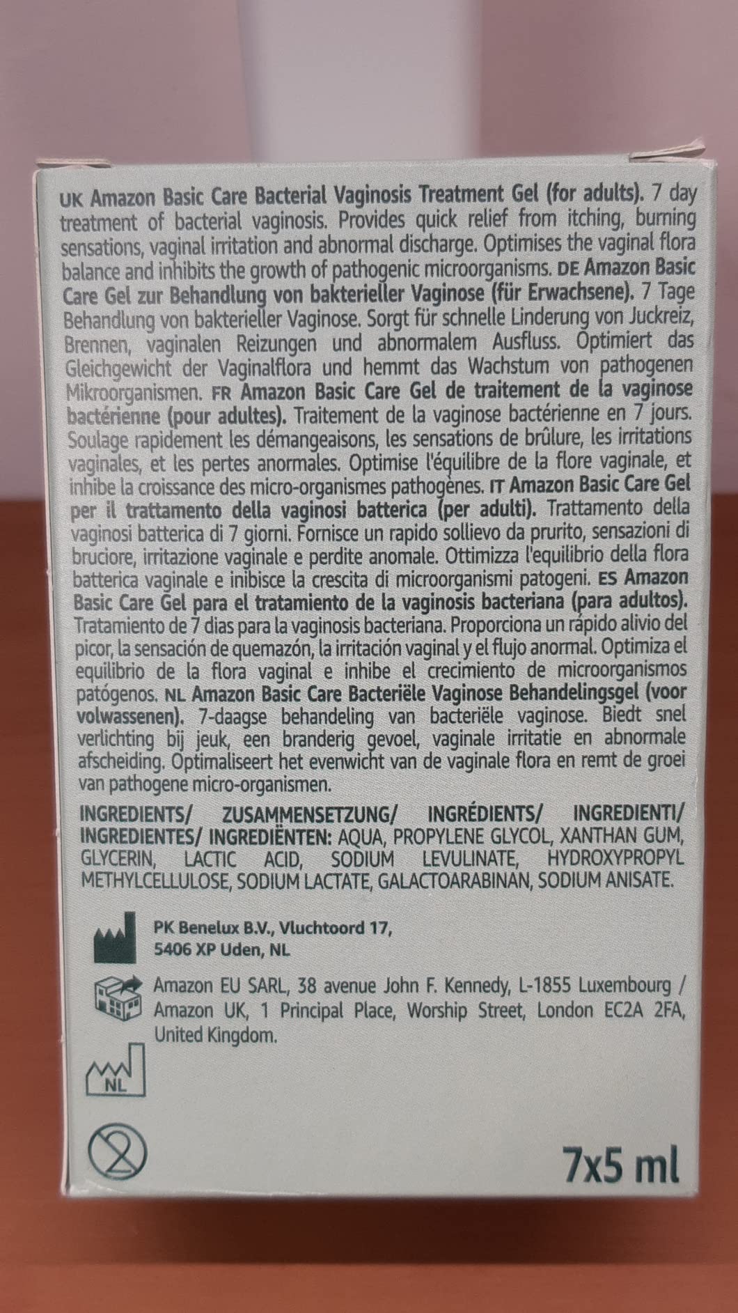 Healthcare by Amazon Gel Vaginosi Batterica 7x5 ml 7 Giorni