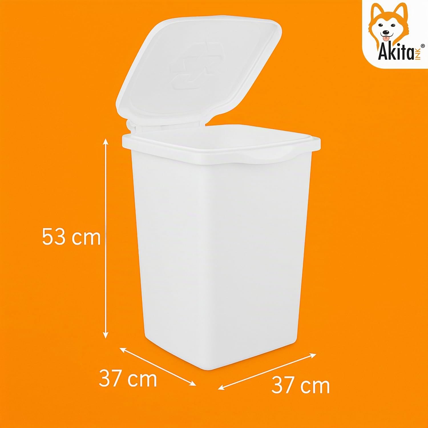 Akitaink Akipatu2 set 3 pattumiere 50L differenziata